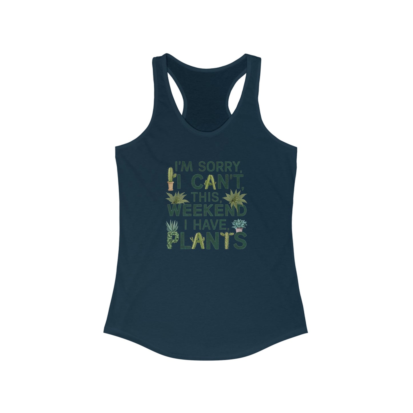 Women’s Tank Top - ‘Weekend Plants’ Humorous Botanical Design
