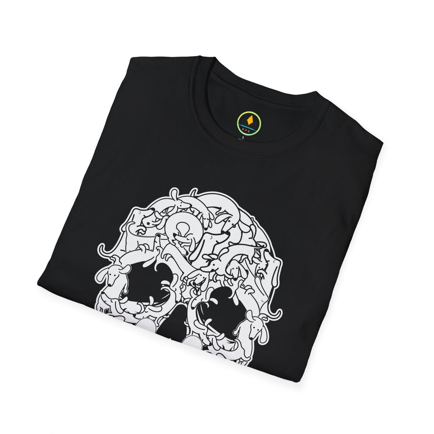Unique Spooky Intricate Skull Dachshund Dog Halloween Tee - Perfect for Dog Lovers!