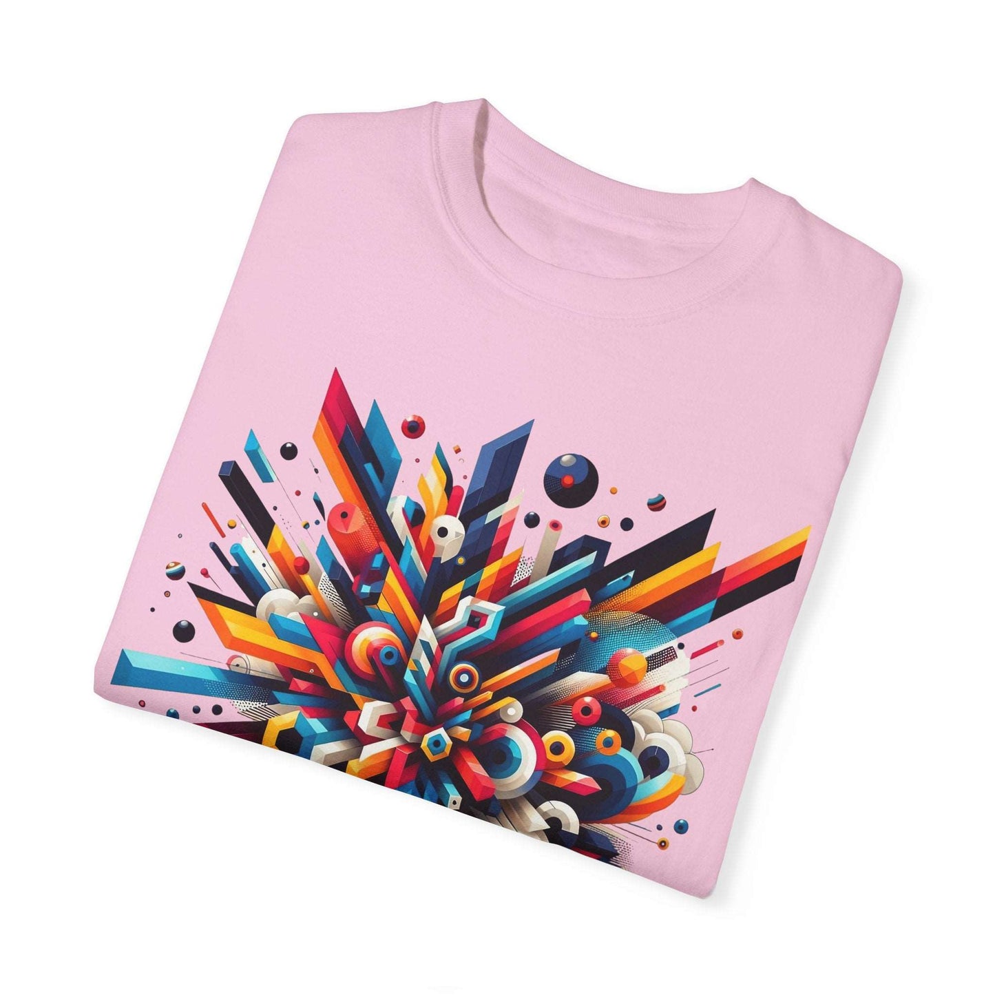 Abstract Geometric Explosion T-Shirt & Hoodie - Vibrant 3D Graphic Art Apparel-min