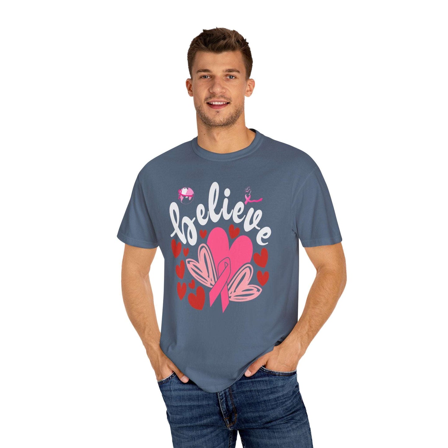 Believe in Love - Breast Cancer Awareness Support Tee