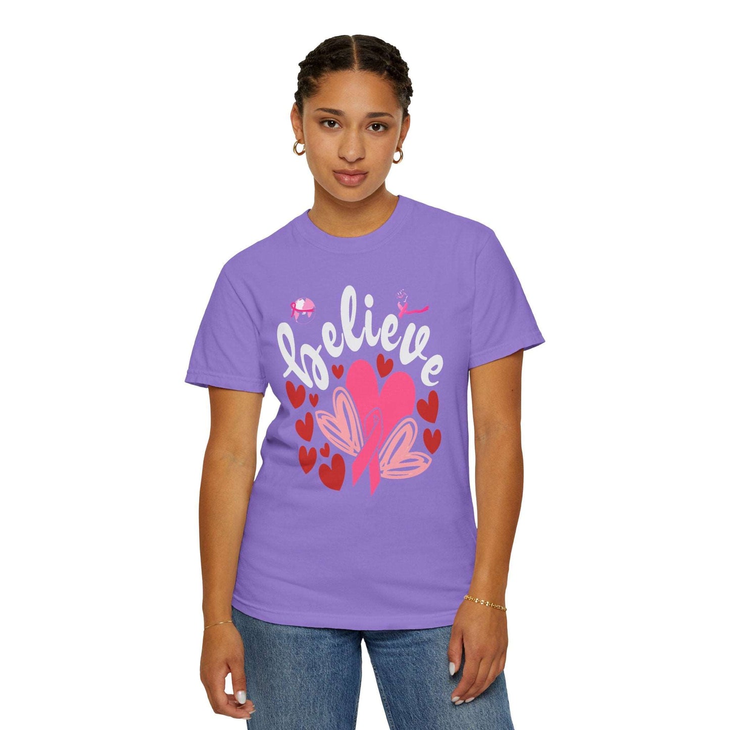 Believe in Love - Breast Cancer Awareness Support Tee