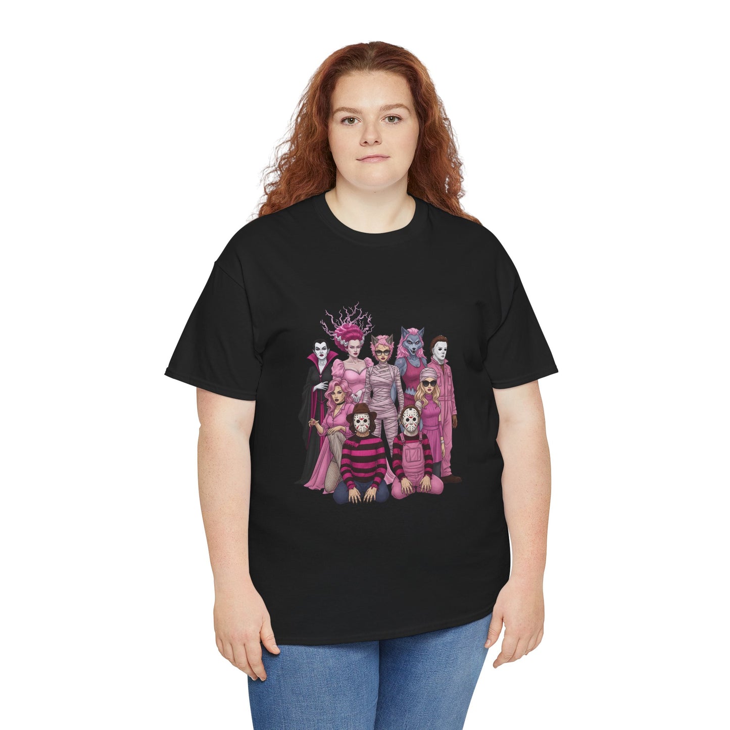 Horror Queens Fighting for a Cause Unisex Tee - Breast Cancer Awareness Month