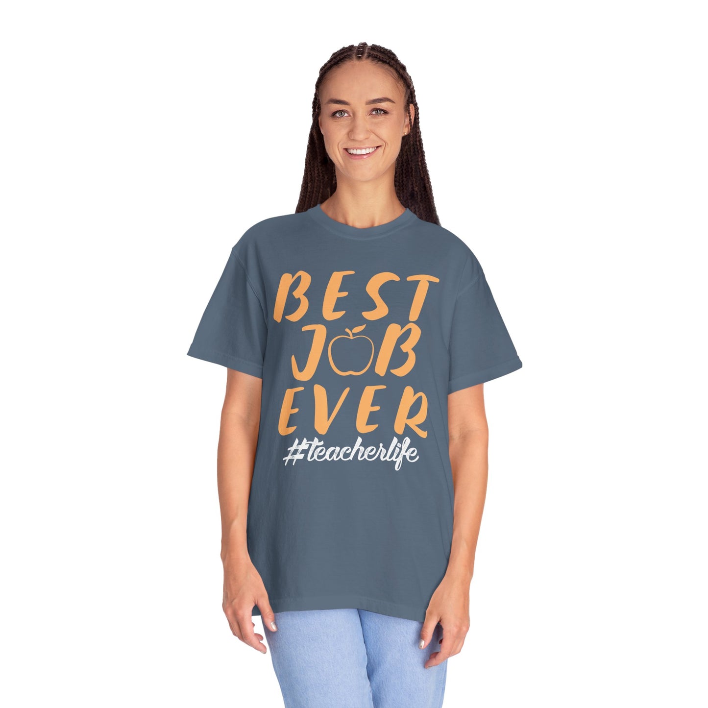 Best Job Ever - Inspirational T-Shirt with Apple Design teachers life