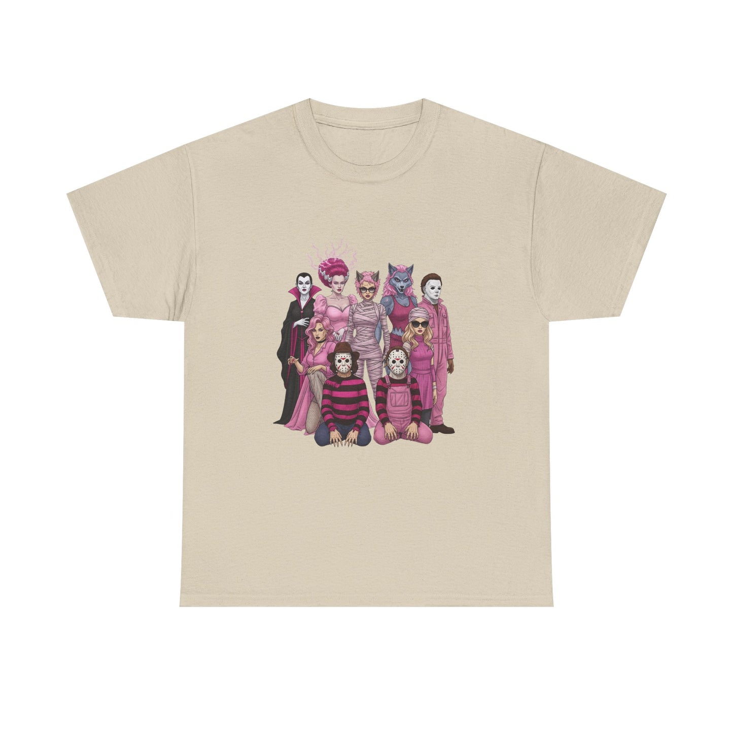 Horror Queens Fighting for a Cause Unisex Tee - Breast Cancer Awareness Month