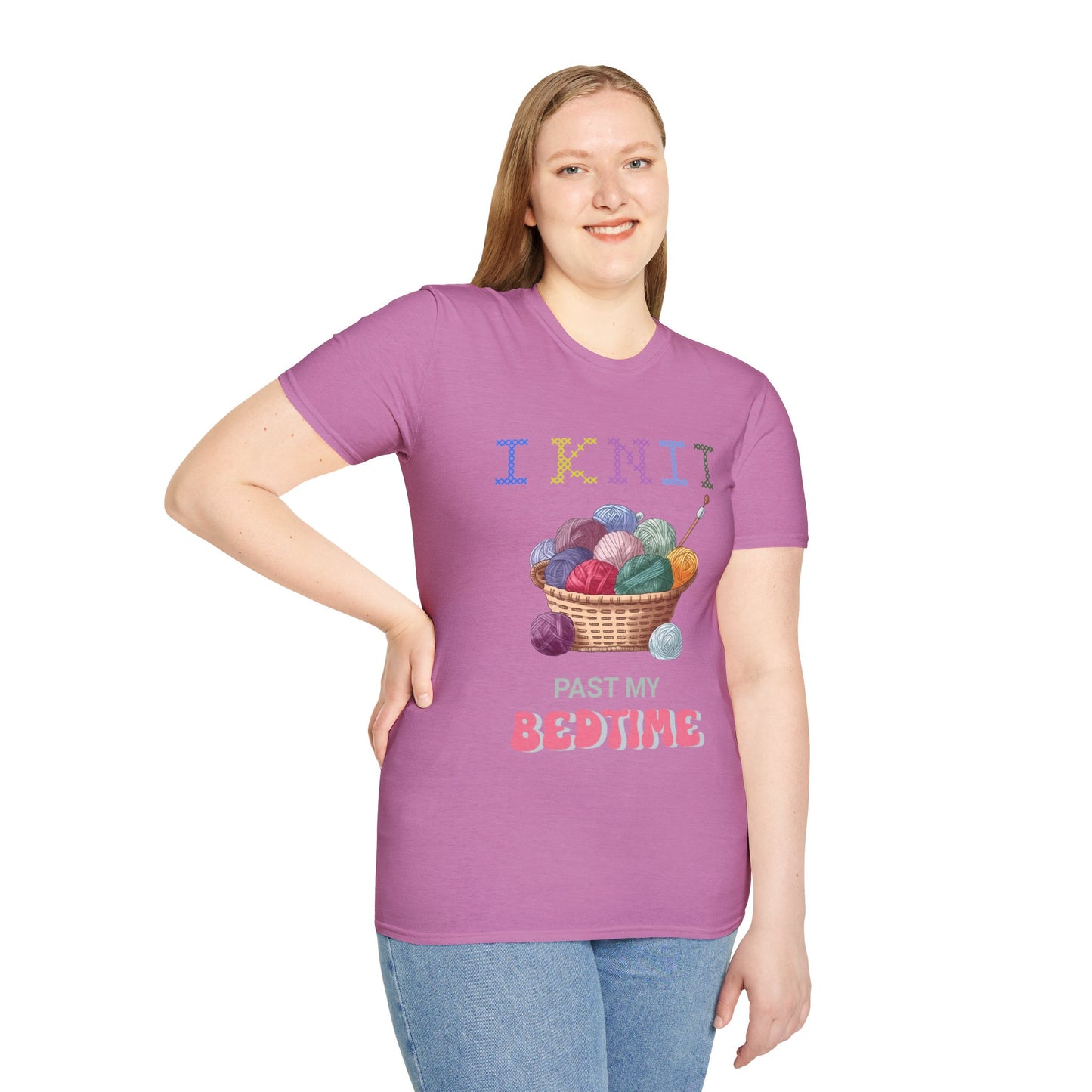 Humorous Knitting T-Shirt - I Knit Past My Bedtime - Unique, Comfortable & Crafty