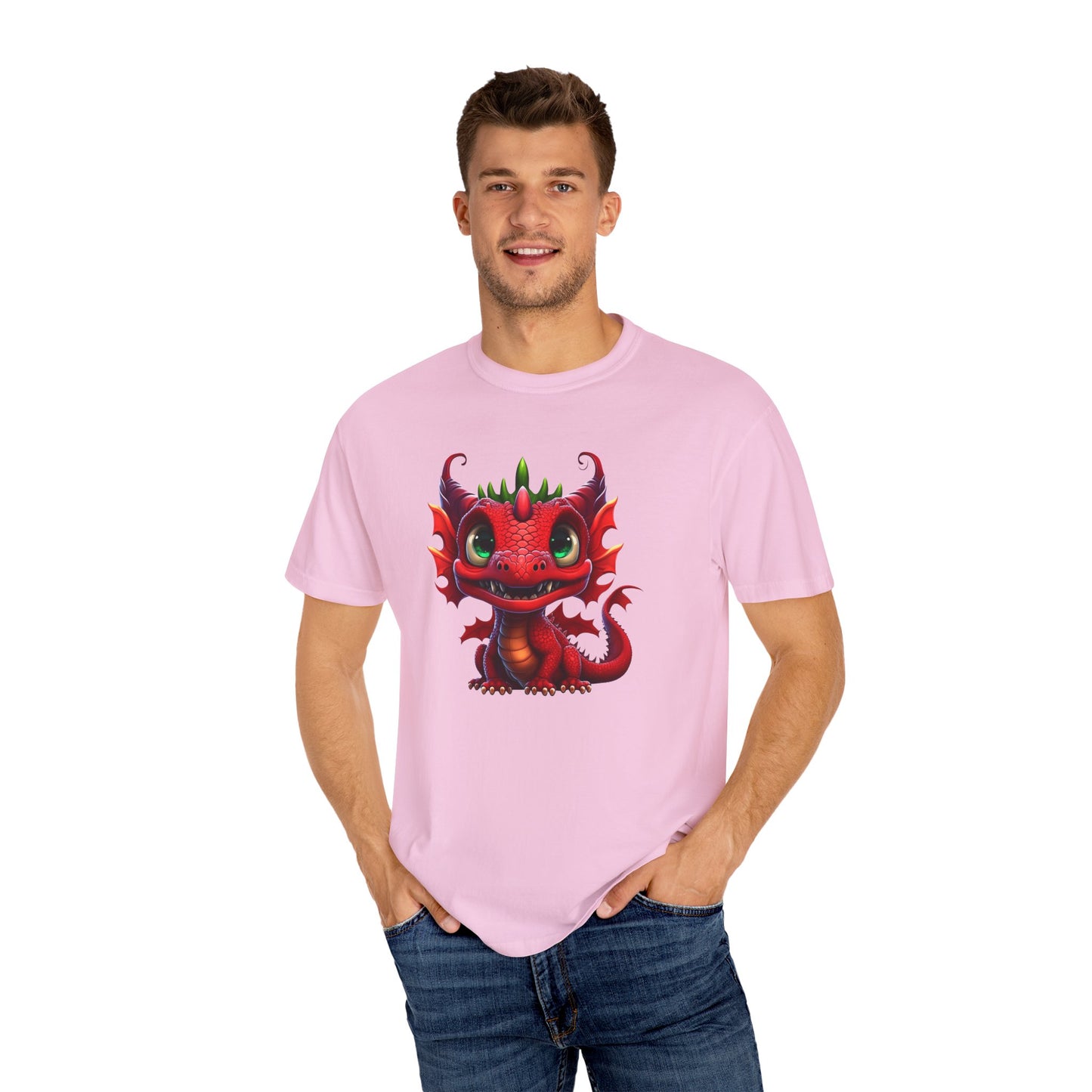 Playful Dragon Delight - Unique Cartoon-Style Dragon T-Shirt Design for Fun and Fantasy Lovers