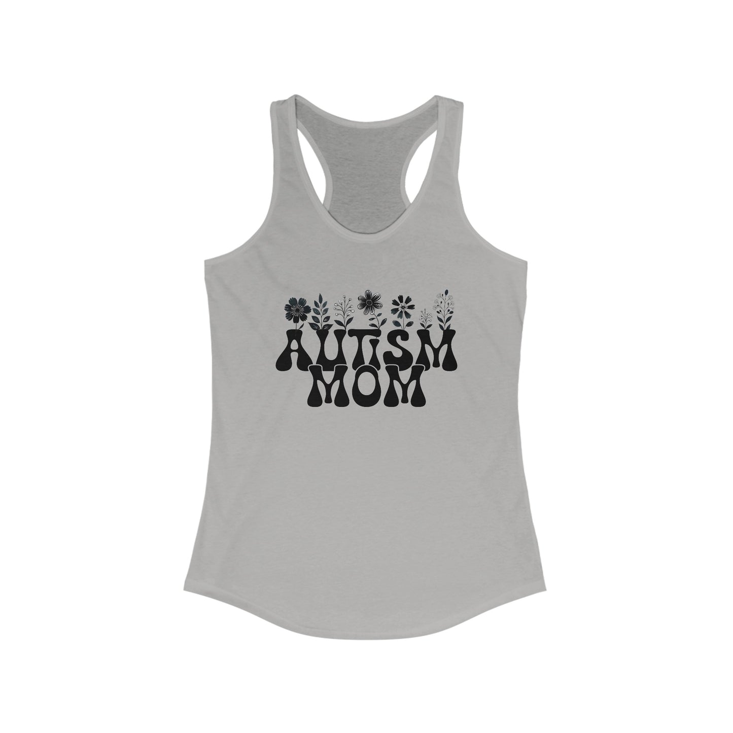 Autism Mom - Floral Design Women’s Tank Top: Empowering, Comfortable, and Stylish