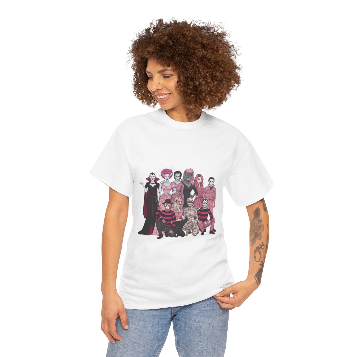 Horror Warriors in Pink Shirt Unisex Tee - Breast Cancer Awareness Month