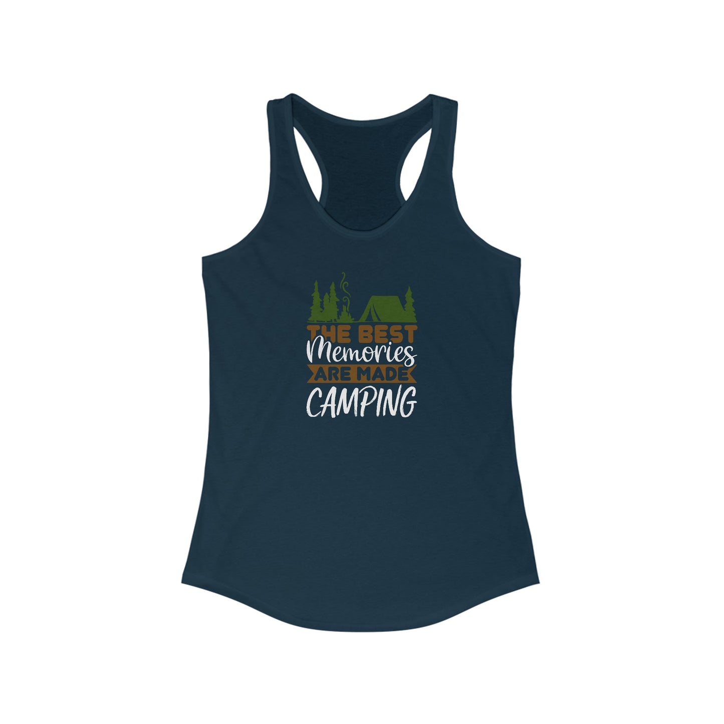 Women’s Tank Top - ‘The Best Memories Are Made Camping’ - A Unique Expression of Outdoor Love