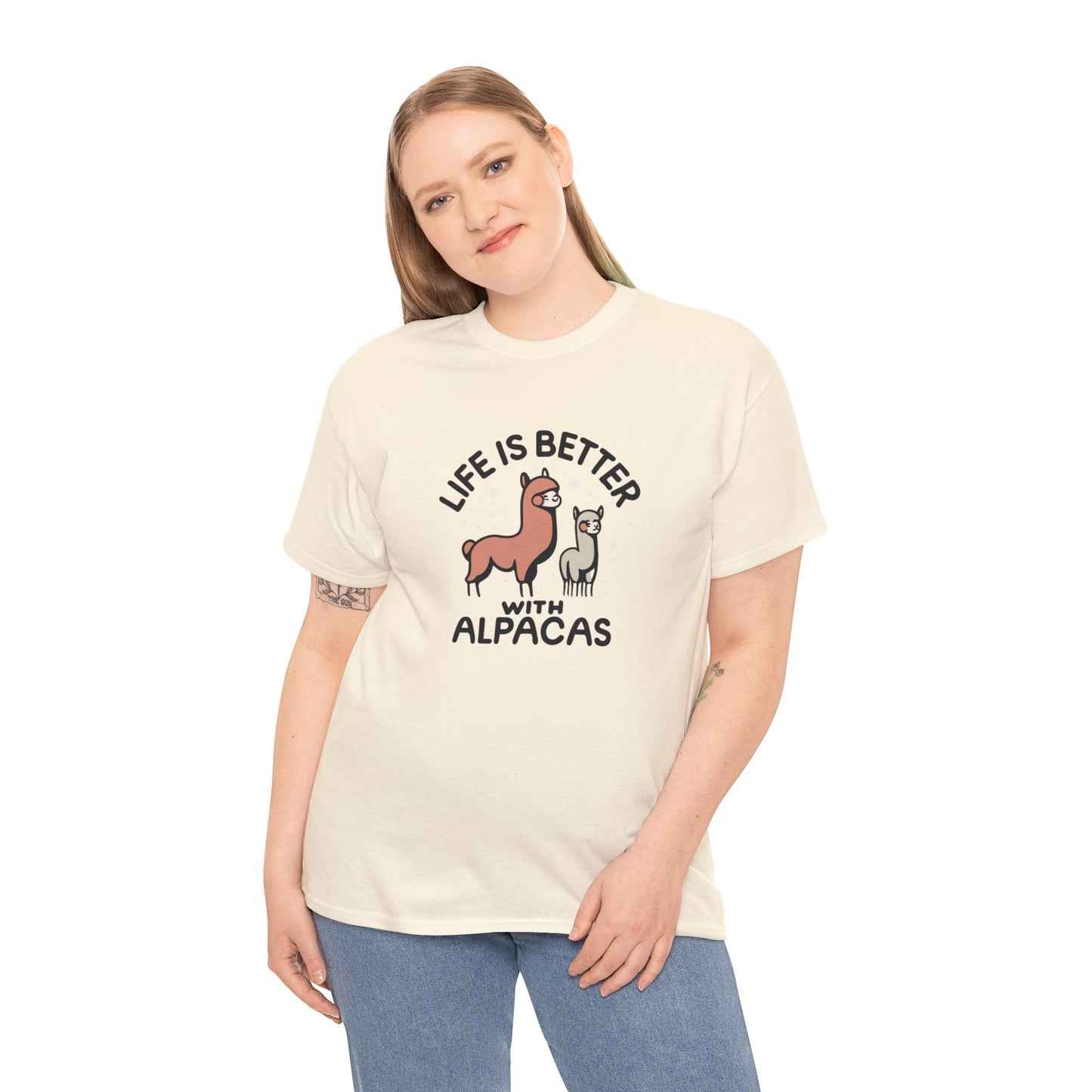 Life is Better with Alpacas - Whimsical T-Shirt for Animal Lover