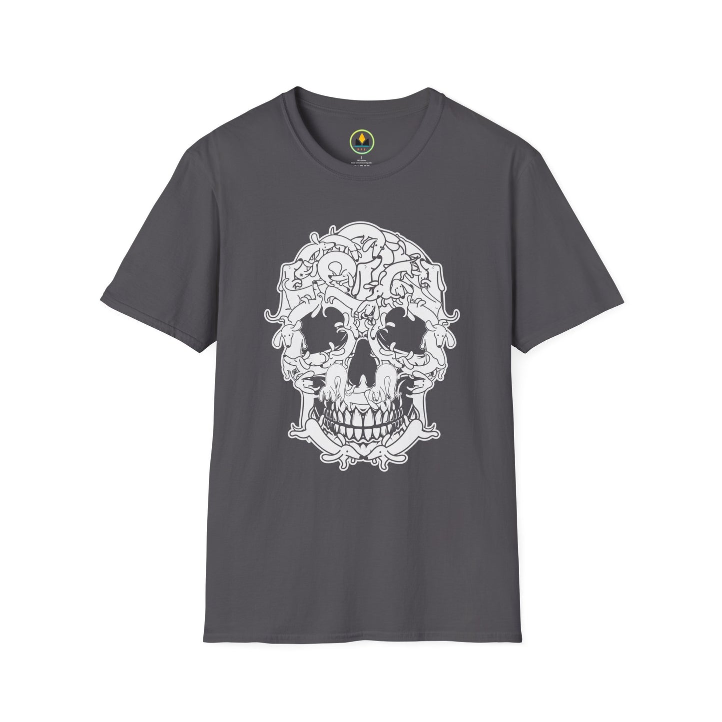 Unique Spooky Intricate Skull Dachshund Dog Halloween Tee - Perfect for Dog Lovers!