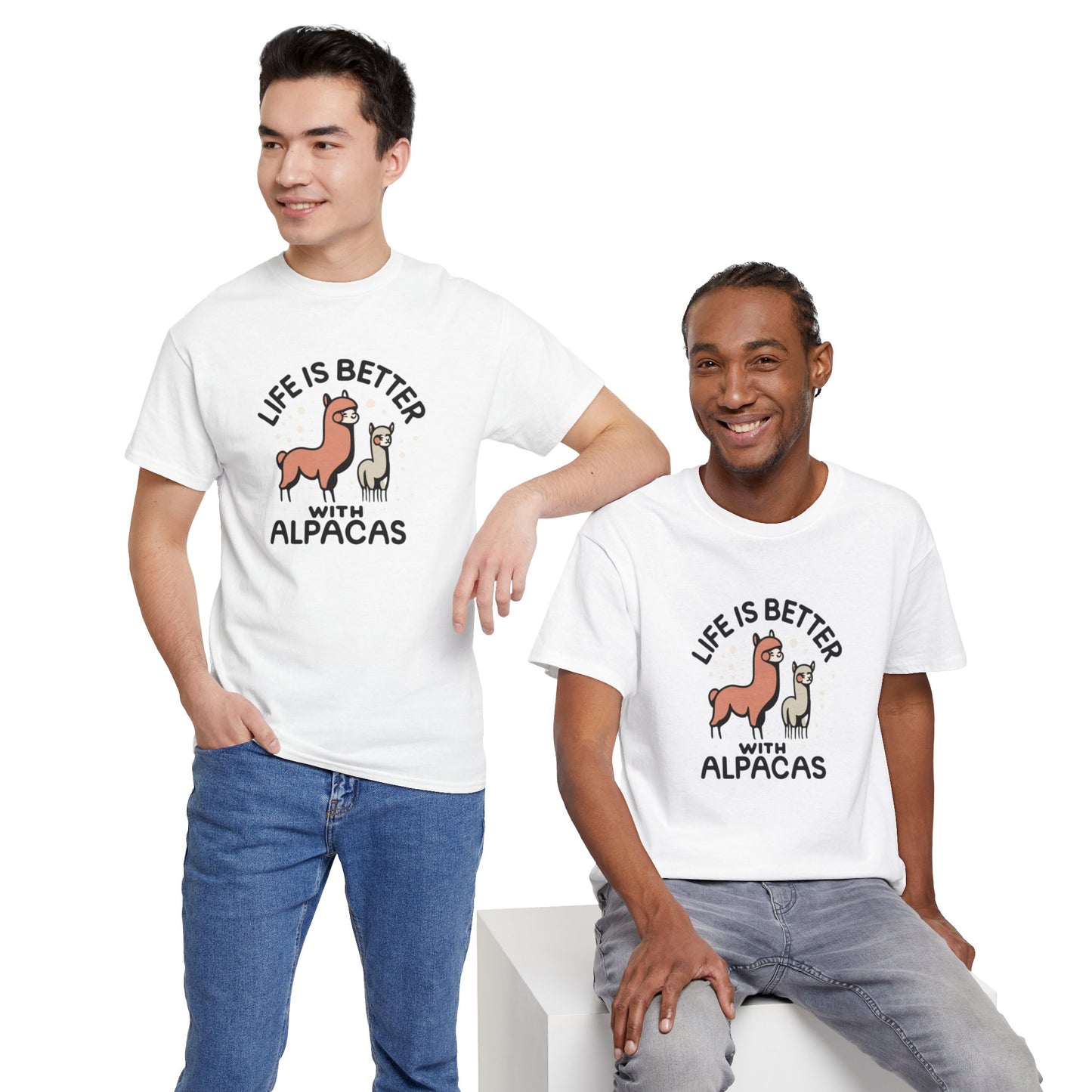 Life is Better with Alpacas - Whimsical T-Shirt for Animal Lover
