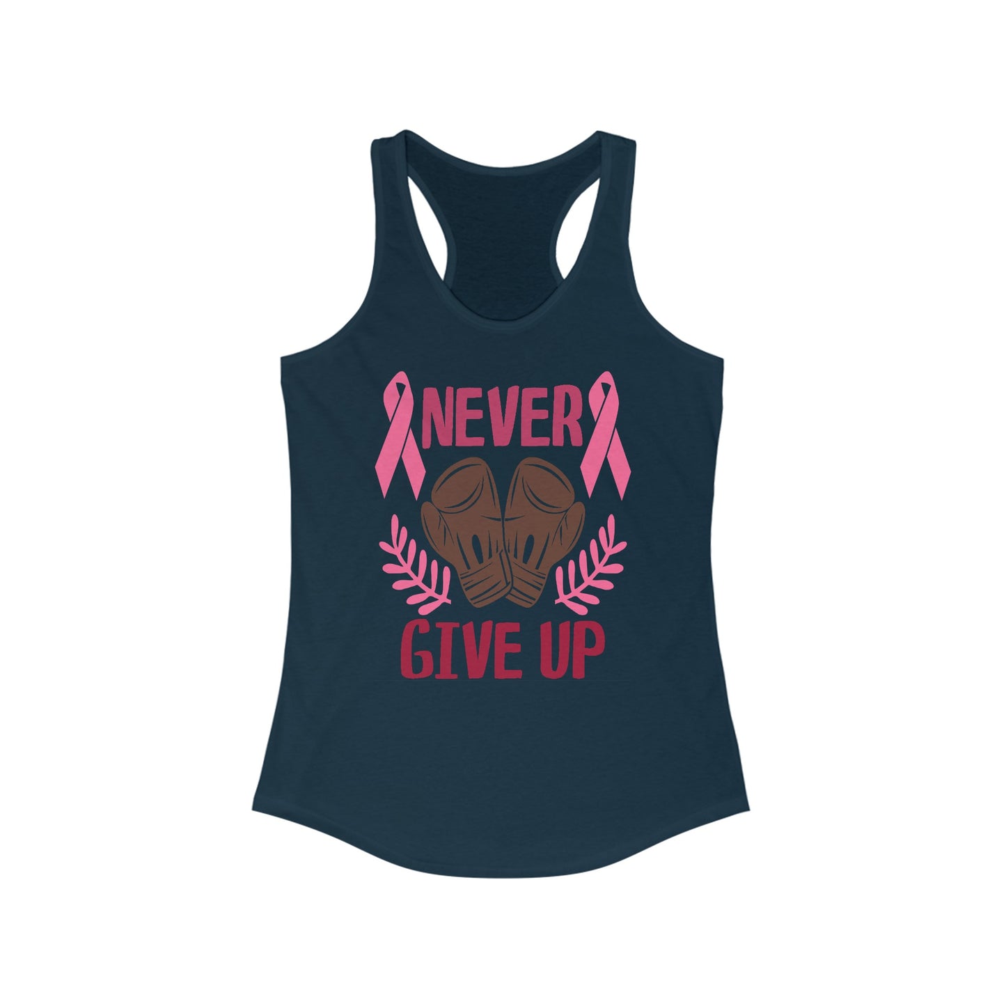 Empowerment in Pink - Women’s Cancer Awareness Tank Top with Inspirational Boxing Gloves Design