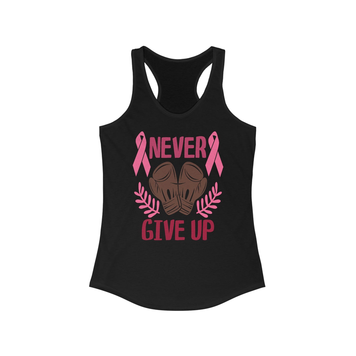 Empowerment in Pink - Women’s Cancer Awareness Tank Top with Inspirational Boxing Gloves Design