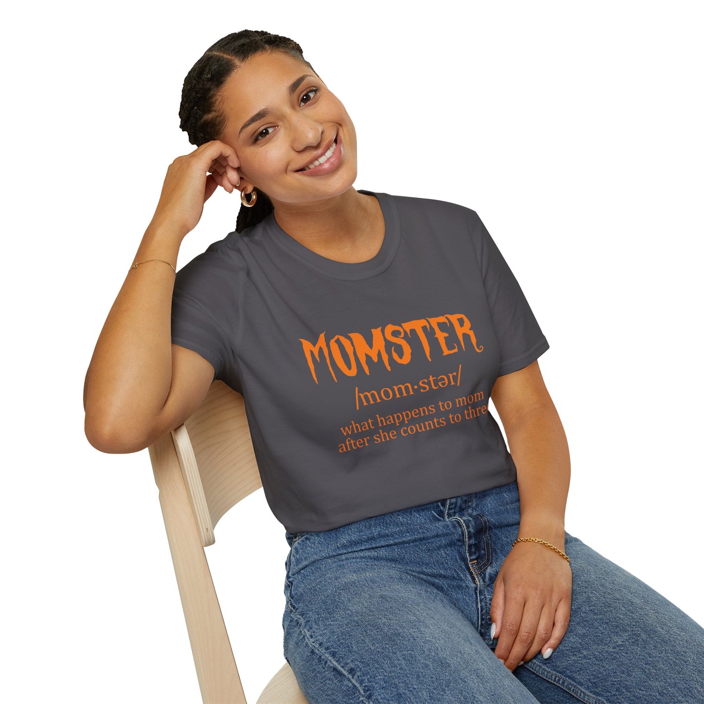 Halloween ‘Momster’ Tee - Fun Parenting Humor Softstyle T-Shirt