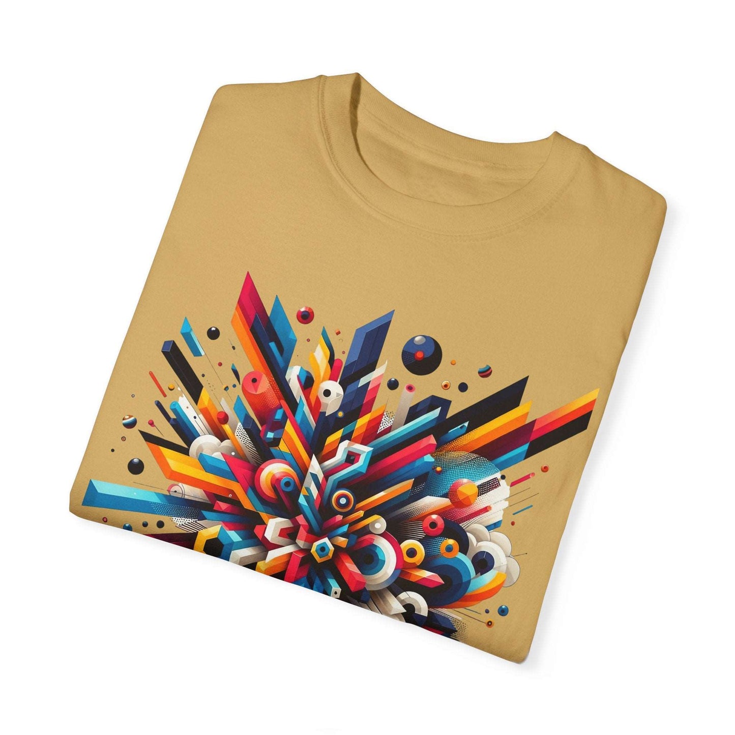 Abstract Geometric Explosion T-Shirt & Hoodie - Vibrant 3D Graphic Art Apparel-min