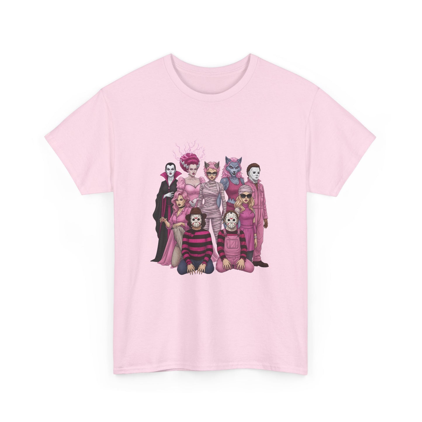 Horror Queens Fighting for a Cause Unisex Tee - Breast Cancer Awareness Month