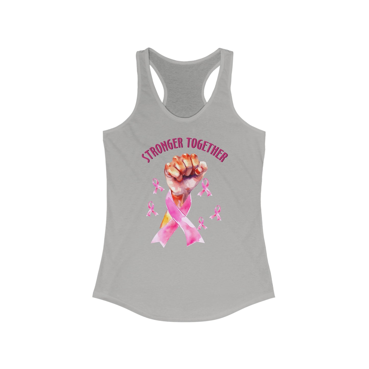 Stronger Together: Women’s Cancer Awareness Tank Top with Empowering Design
