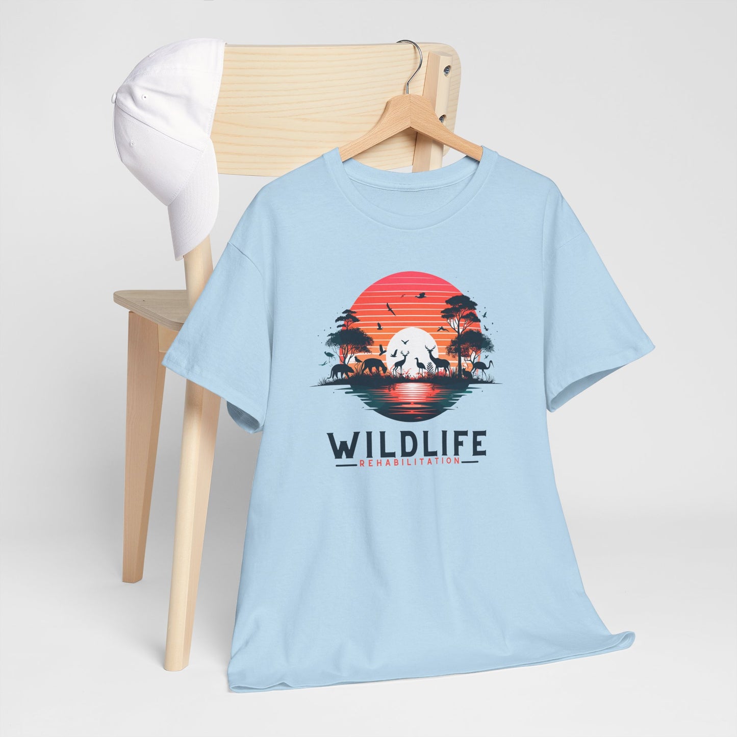 Wildlife Rehabilitation Sunset Silhouette Tee – Embrace Nature’s Serenity