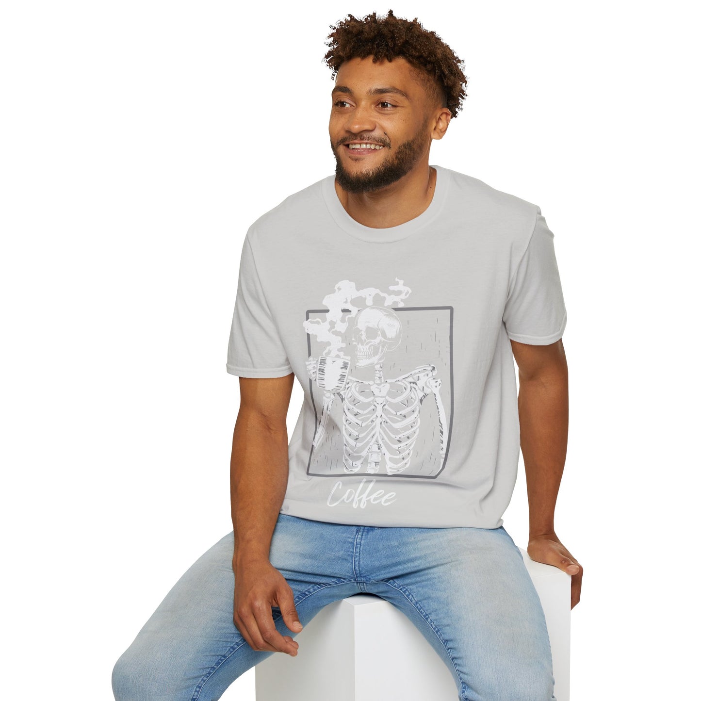 Spooky Sips: Skeleton Coffee Lover’s Halloween T-Shirt