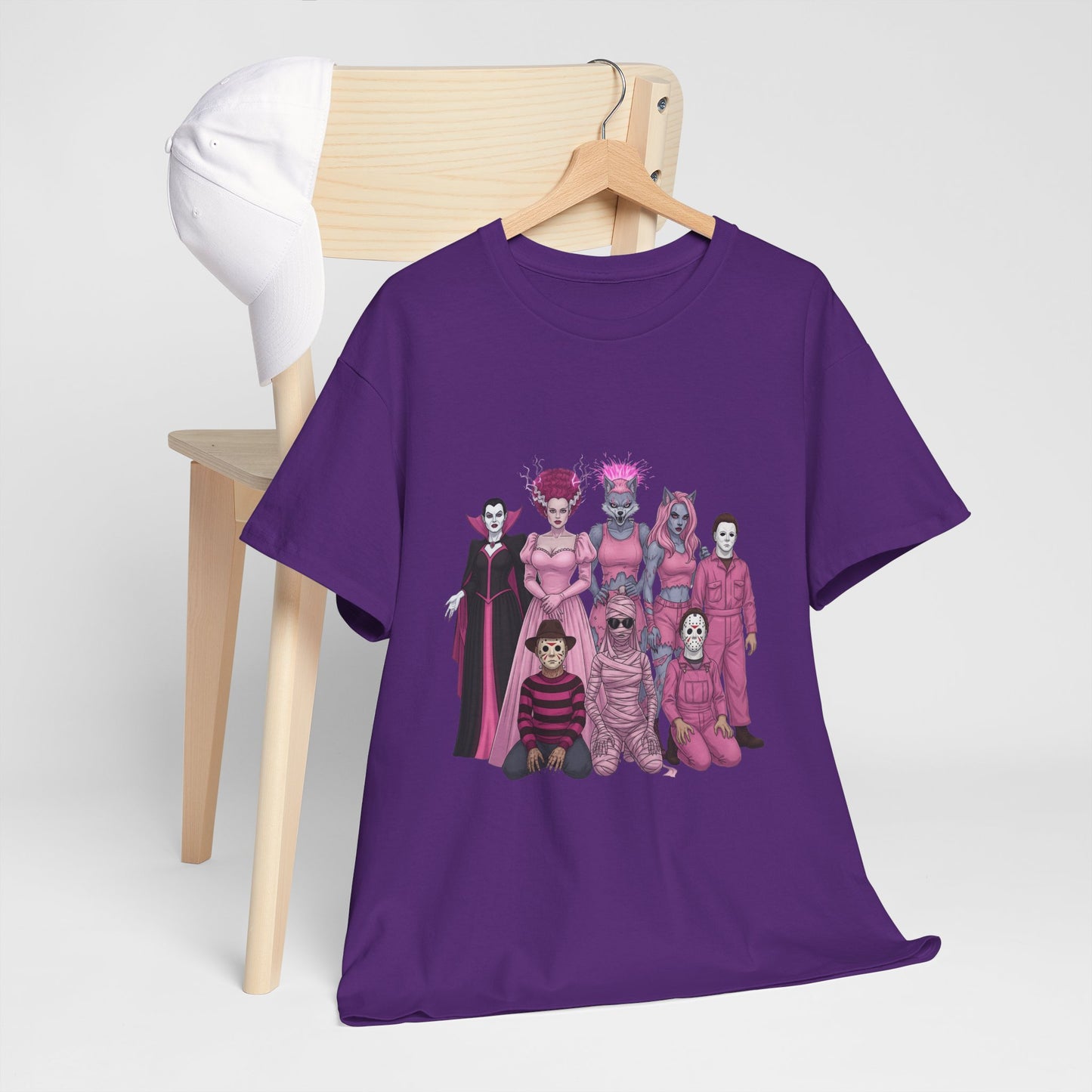 October Horror Pink Awareness Fighting for a Cause Unisex Tee - Breast Cancer Awareness Month