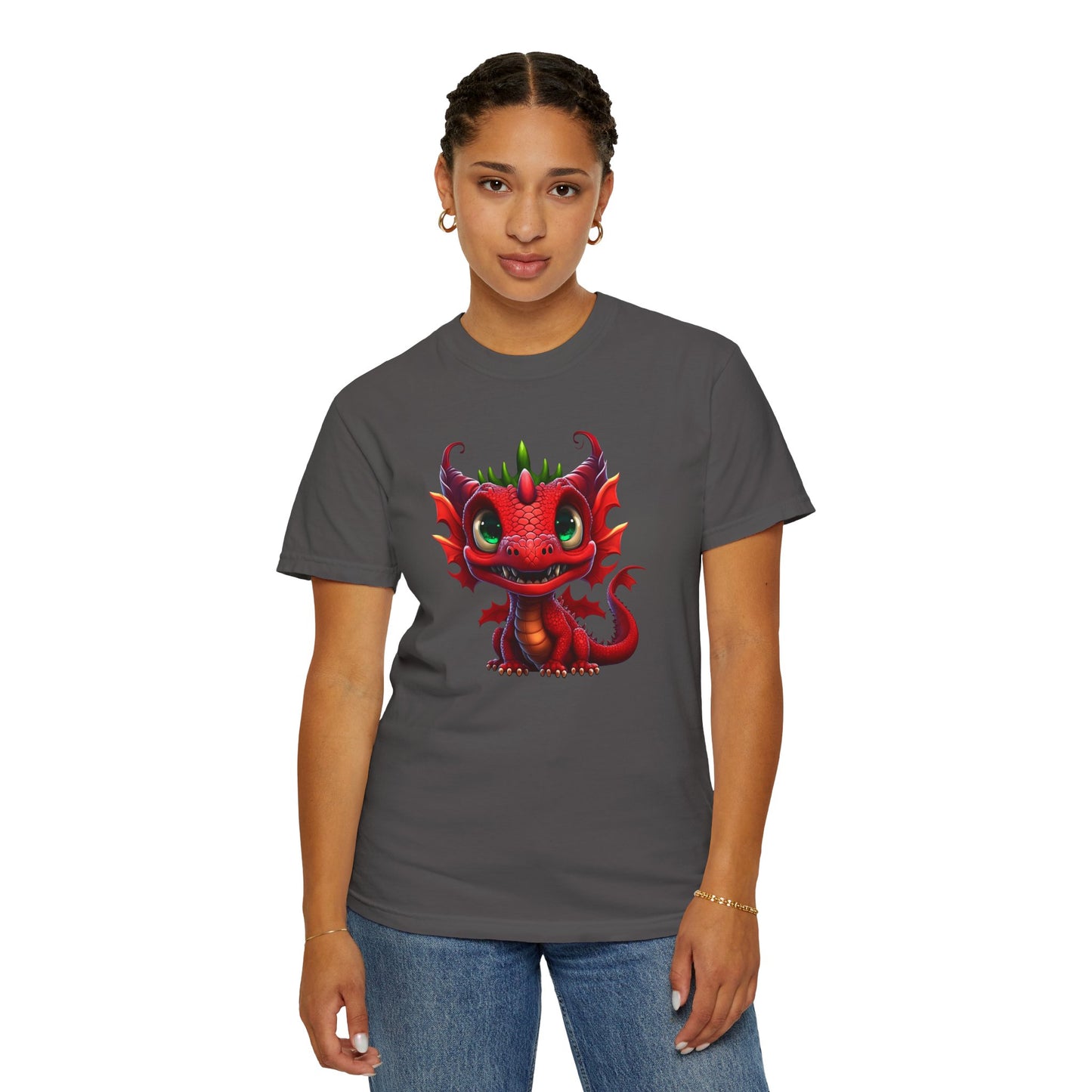 Playful Dragon Delight - Unique Cartoon-Style Dragon T-Shirt Design for Fun and Fantasy Lovers