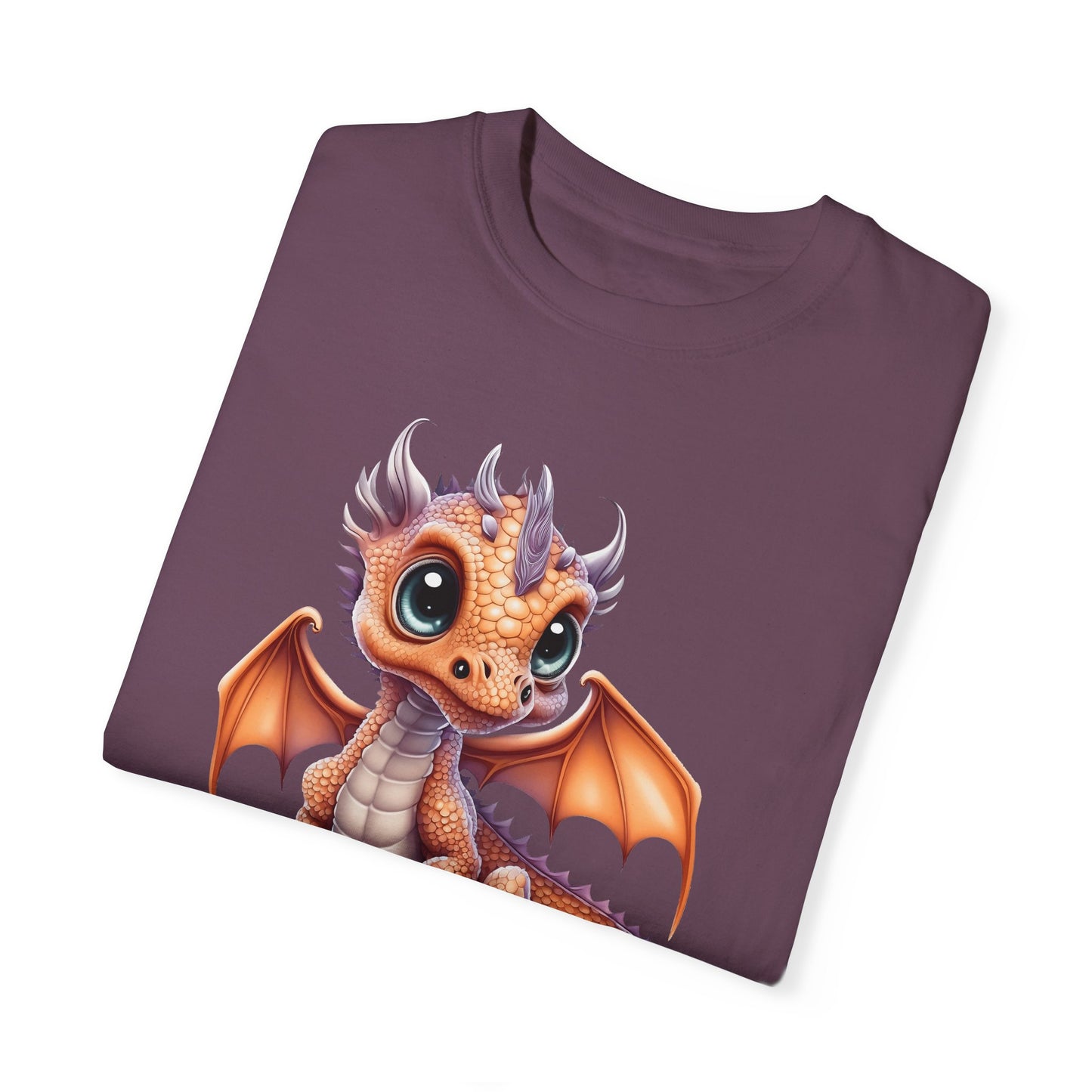 Charming Orange Dragonling T-Shirt Whimsical Fantasy Creature Tee Adorable Dragon Lover Shirt
