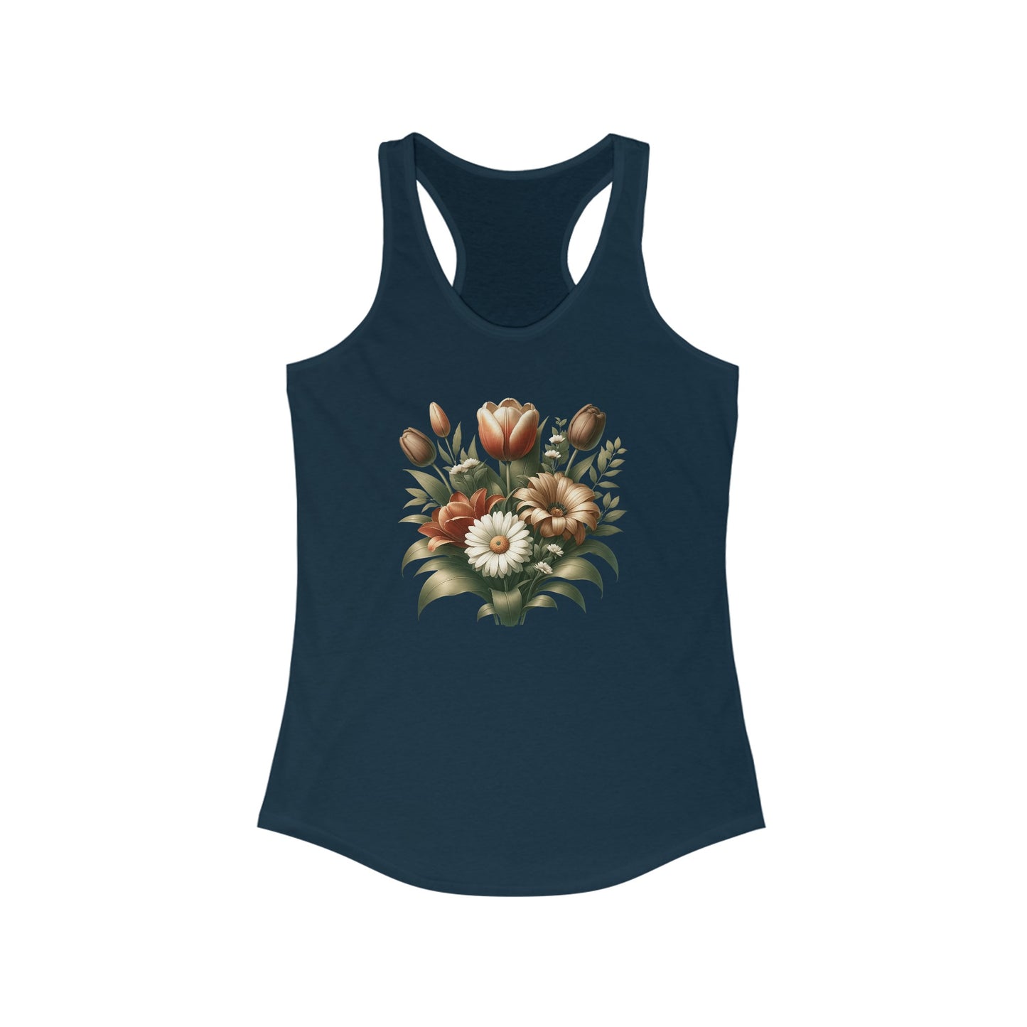 Elegant Botanical Bliss Women’s Tank Top - Nature-Inspired Fashion