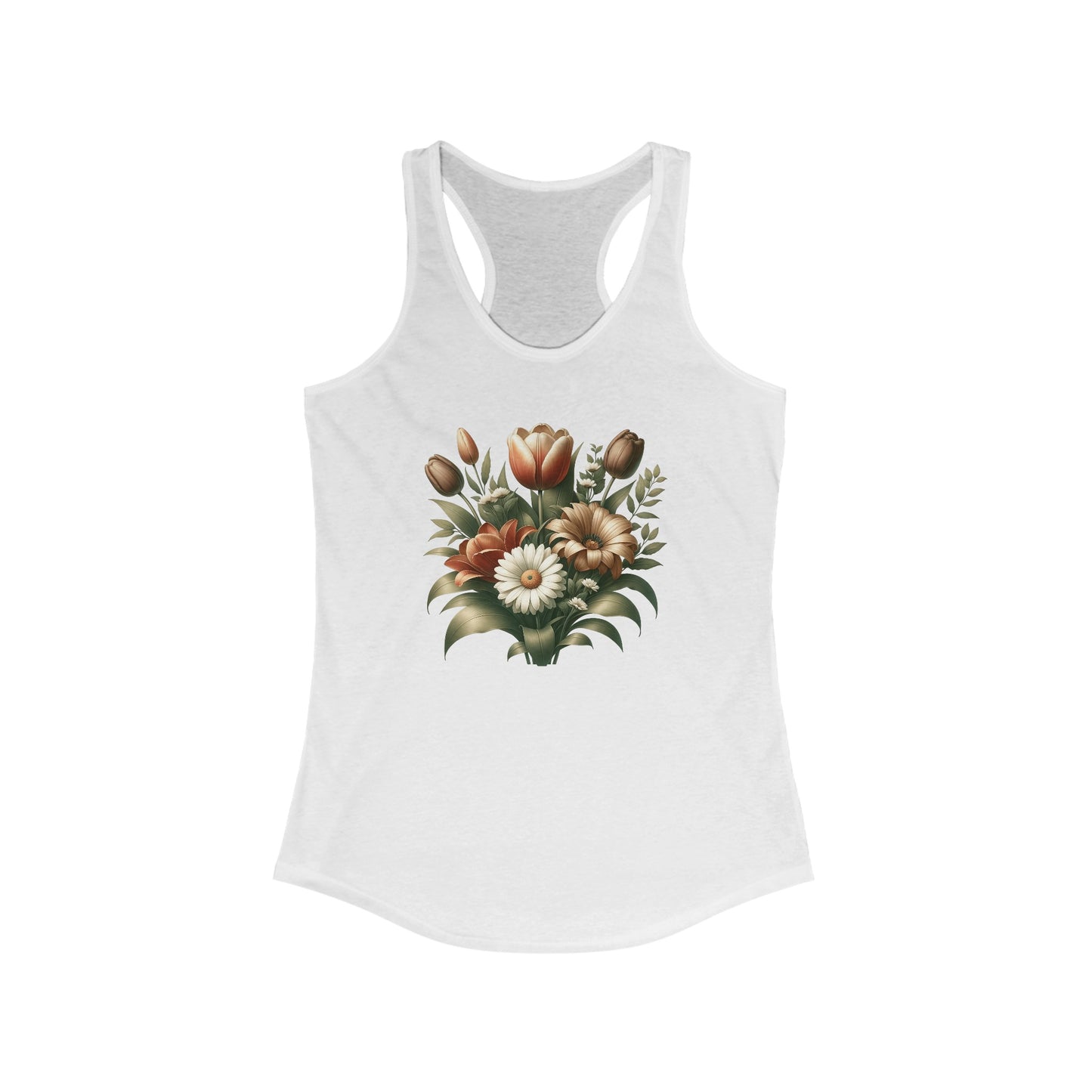 Elegant Botanical Bliss Women’s Tank Top - Nature-Inspired Fashion