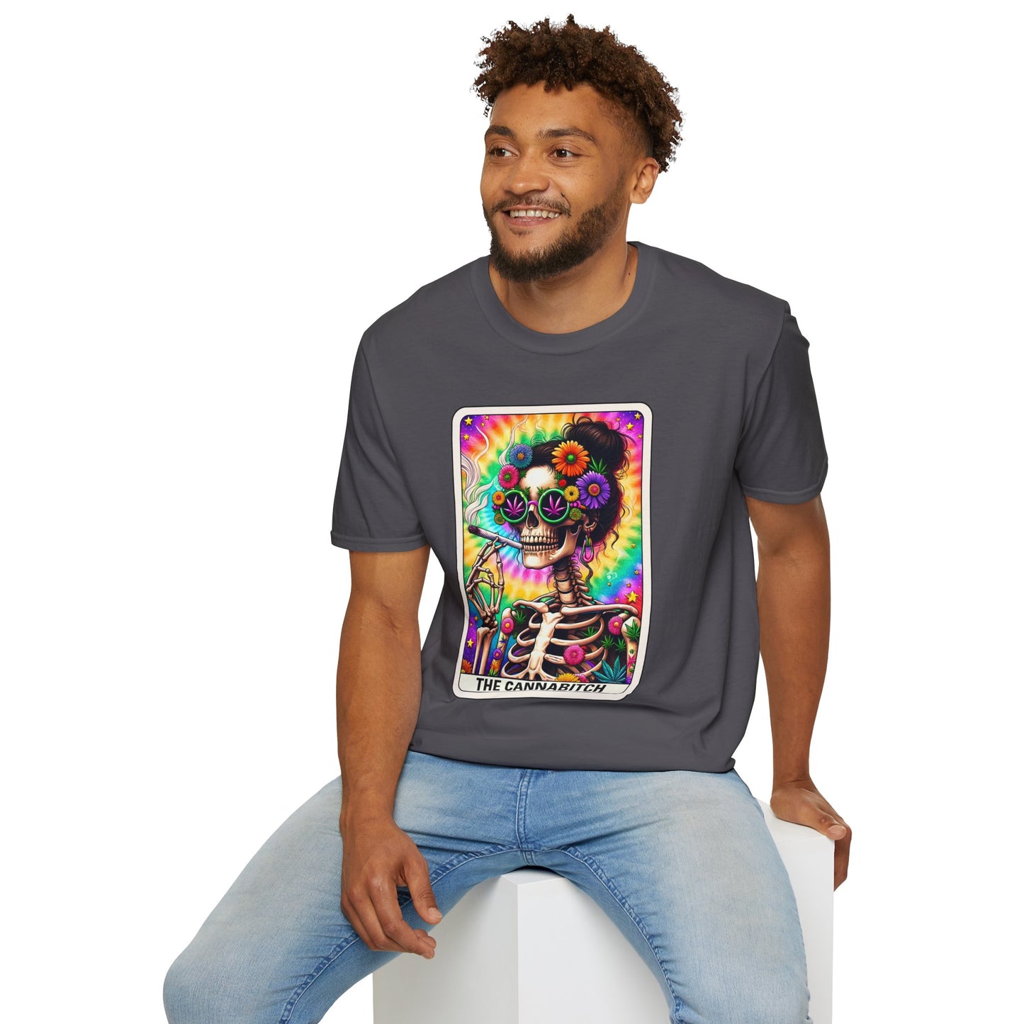 Cannabitch Halloween T-Shirt | Funny Weed Gothic Tee, Spooky Stoner Gift