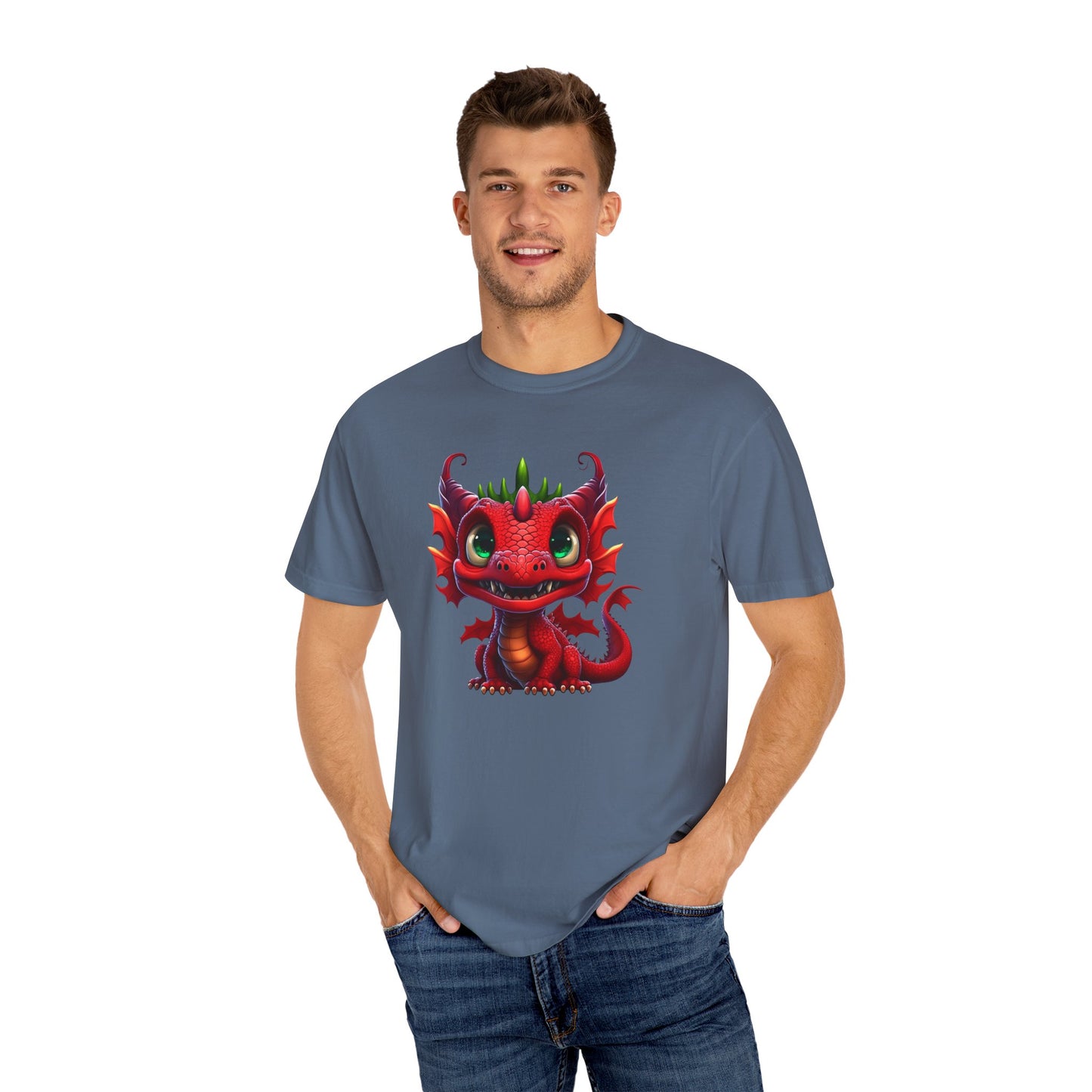 Playful Dragon Delight - Unique Cartoon-Style Dragon T-Shirt Design for Fun and Fantasy Lovers
