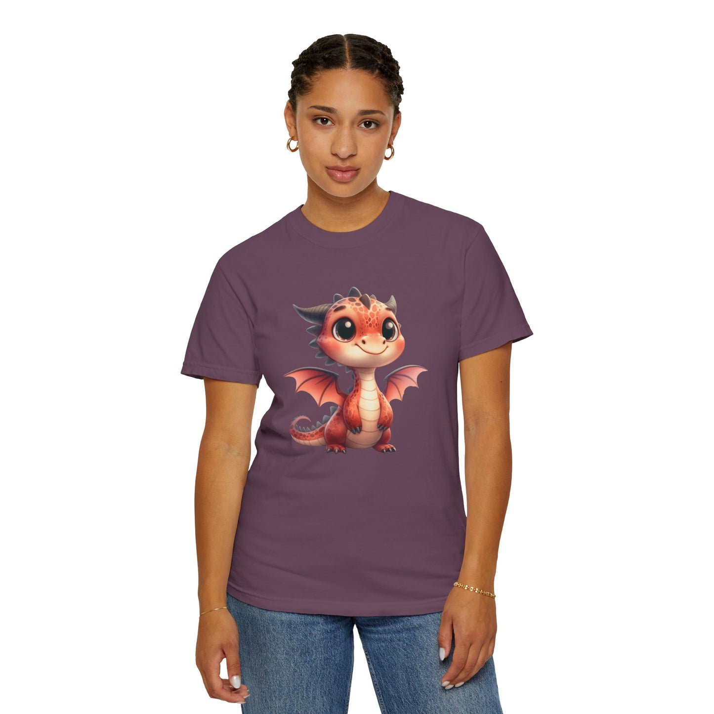 Playful Whimsy Dragon - Unique Cartoon-Style Dragon T-Shirt Design for Fun and Fantasy Lovers