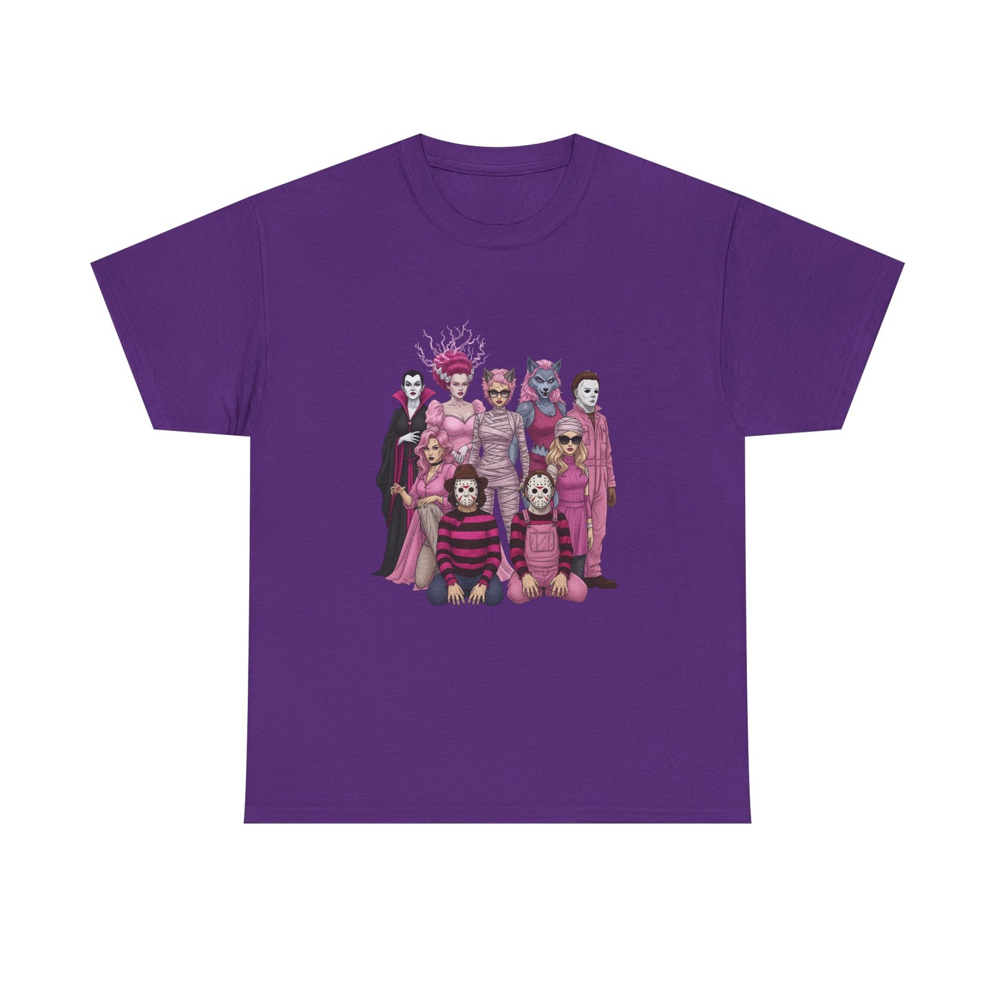 Horror Queens Fighting for a Cause Unisex Tee - Breast Cancer Awareness Month