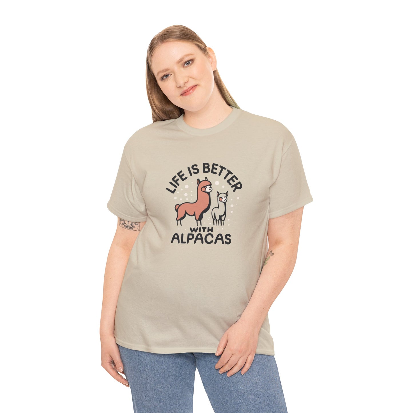 Life is Better with Alpacas - Whimsical T-Shirt for Animal Lover