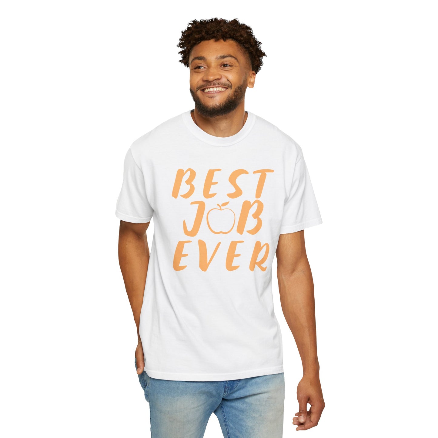 Best Job Ever - Inspirational T-Shirt with Apple Design teachers life
