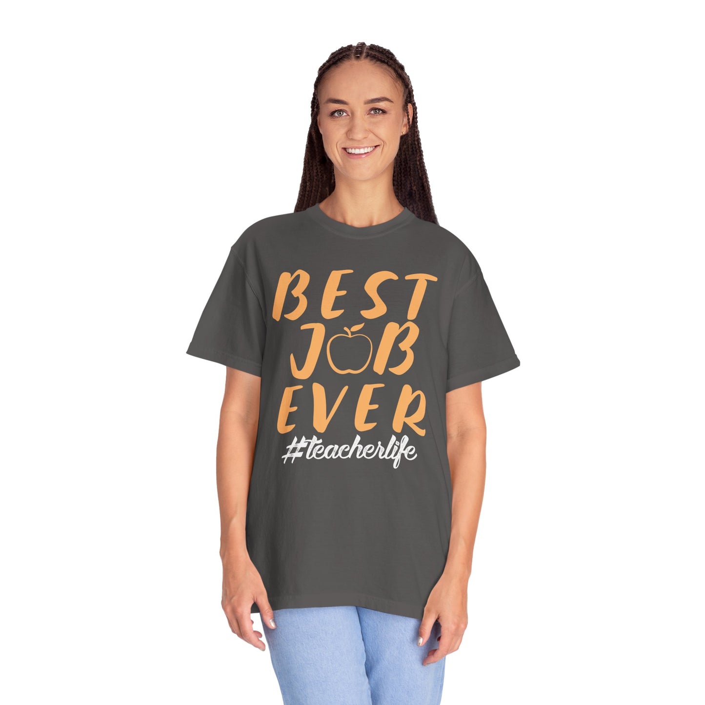Best Job Ever - Inspirational T-Shirt with Apple Design teachers life