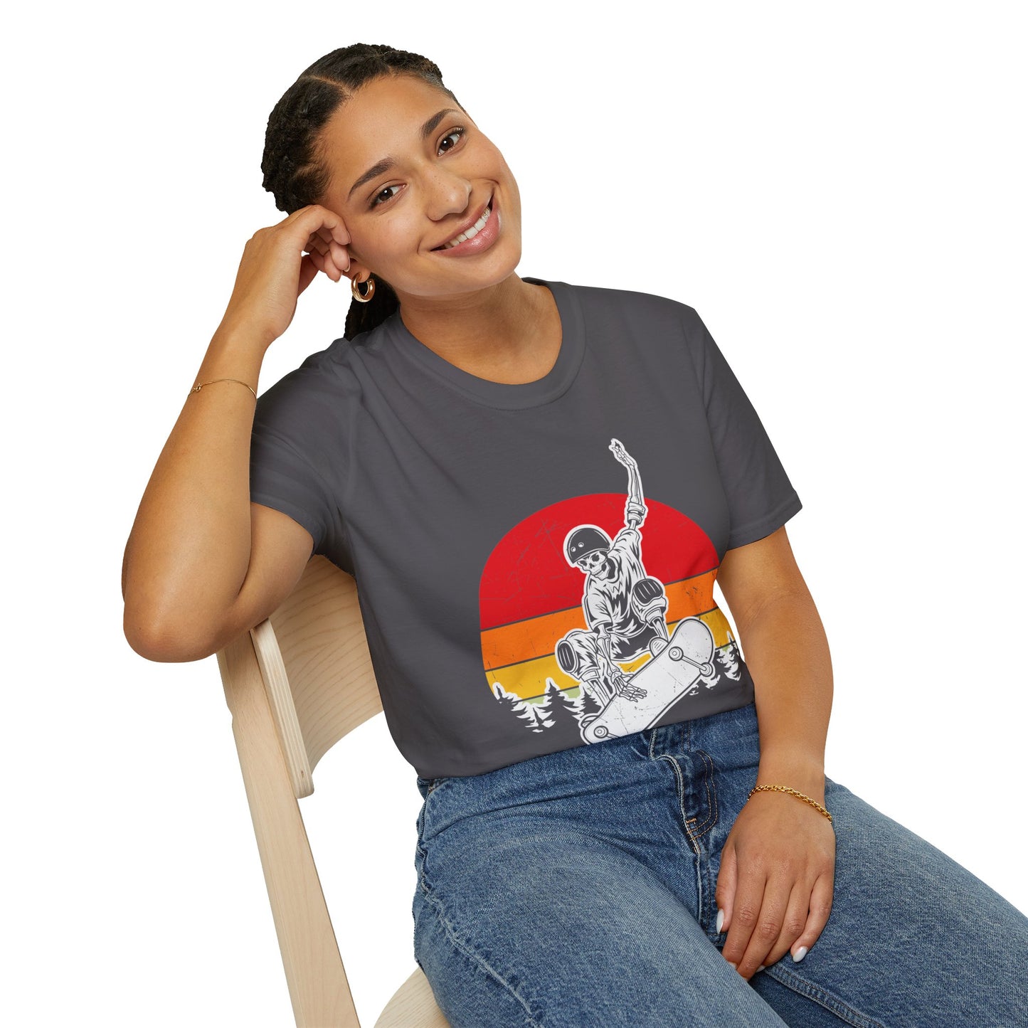 Sunset Skateboarder - Vintage Halloween Unisex T-Shirt