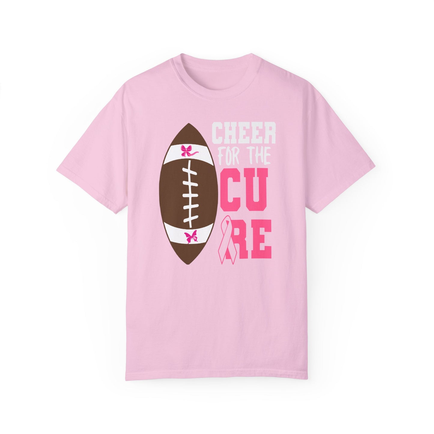 Cheer for the Cure - Breast Cancer Awareness Football T-Shirt