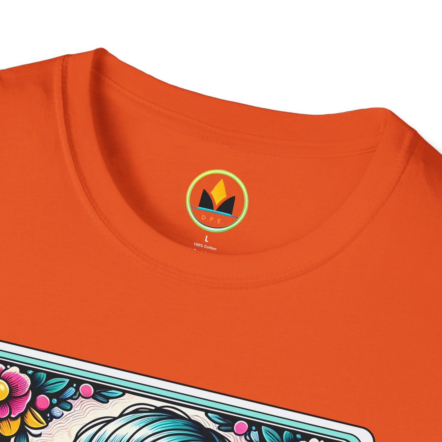 Vibrant Sugar Skull T-Shirt - Unique Spooky Halloween Apparel Inspired by Dia de los Muertos