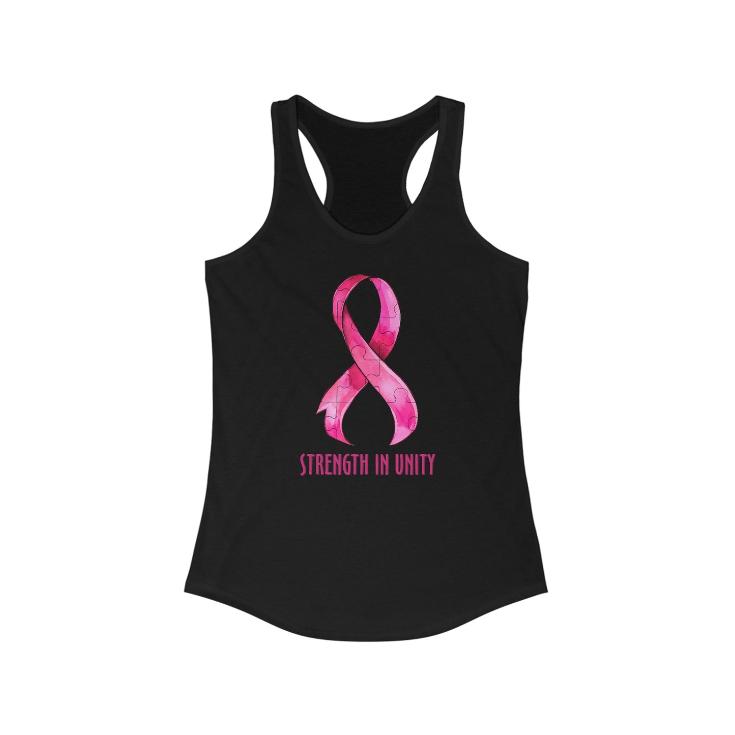 Unite for Wellness - ‘Strength in Unity’ Pink Ribbon Puzzle Tank Top