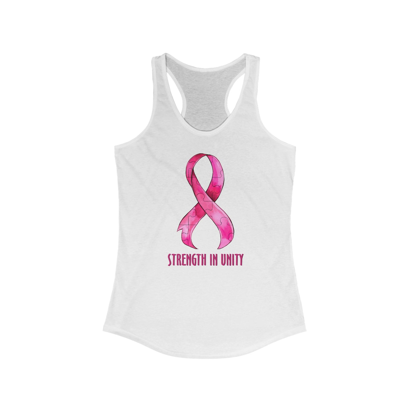 Unite for Wellness - ‘Strength in Unity’ Pink Ribbon Puzzle Tank Top