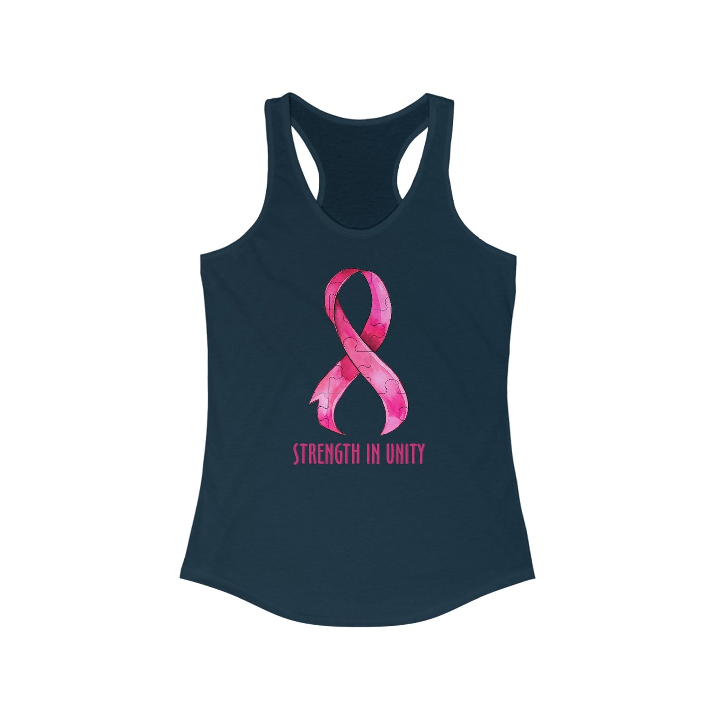 Unite for Wellness - ‘Strength in Unity’ Pink Ribbon Puzzle Tank Top
