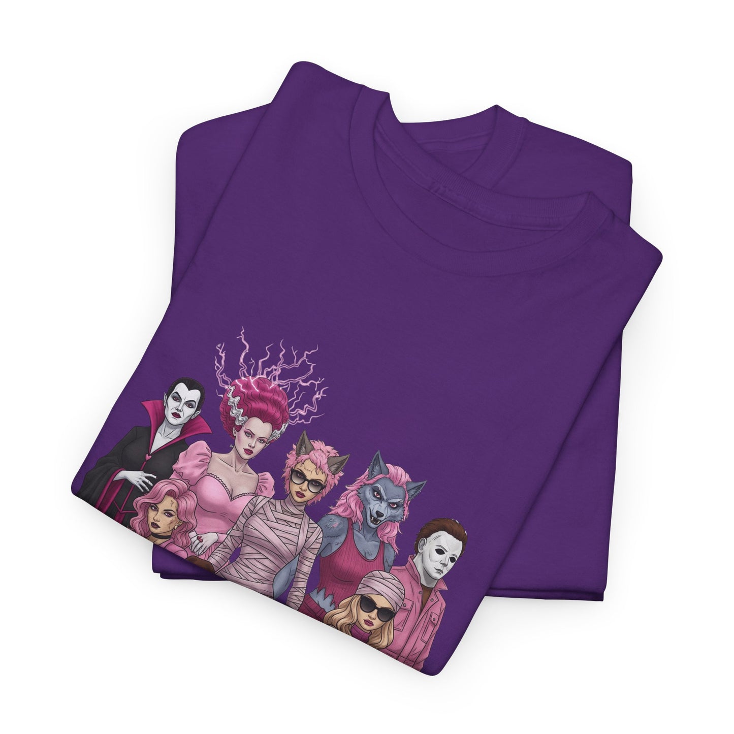 Horror Queens Fighting for a Cause Unisex Tee - Breast Cancer Awareness Month