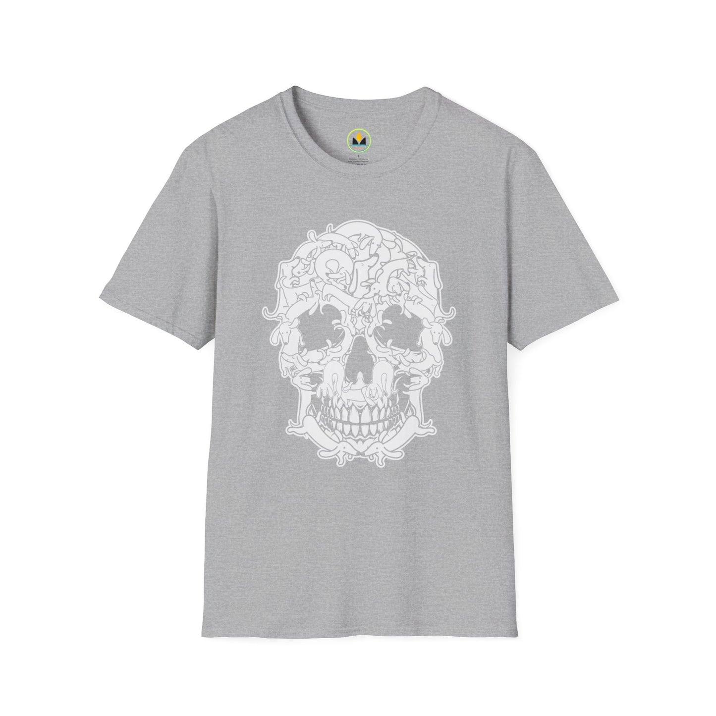 Unique Spooky Intricate Skull Dachshund Dog Halloween Tee - Perfect for Dog Lovers!
