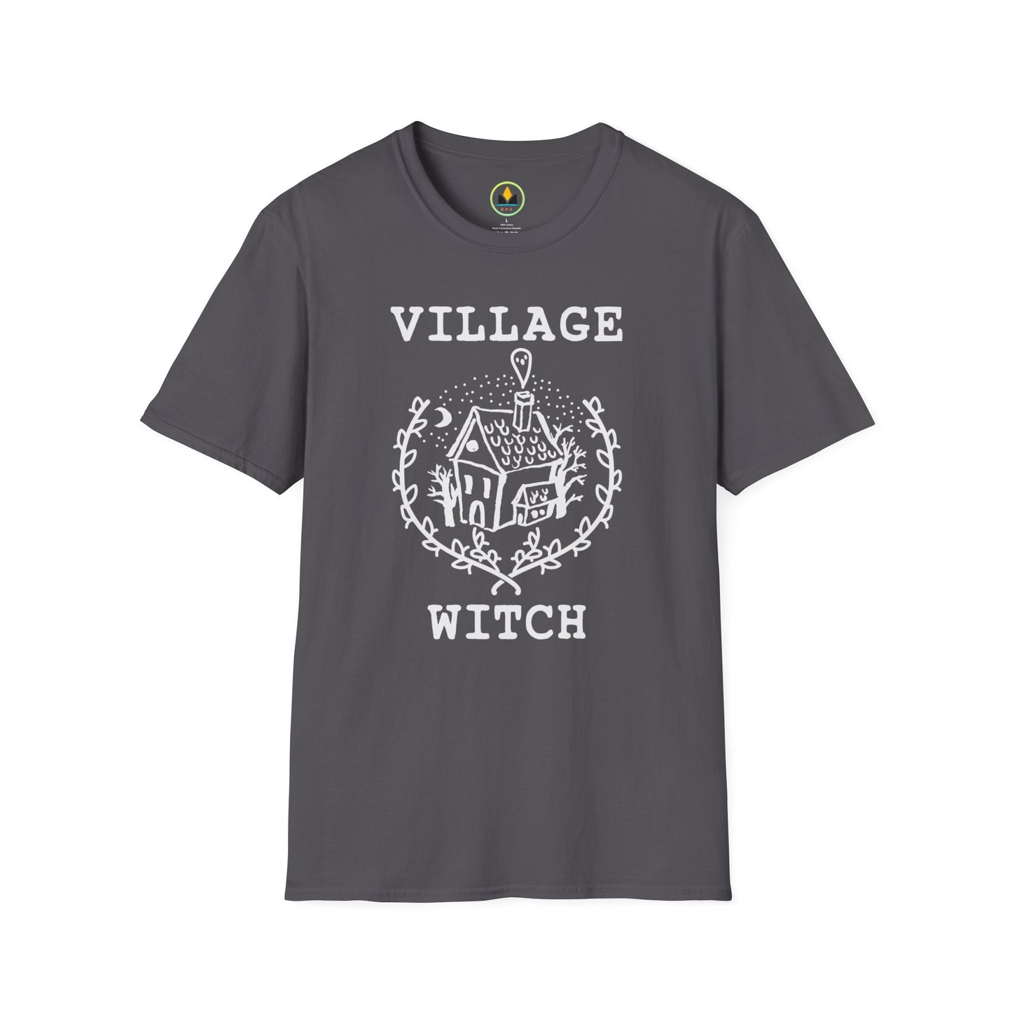 Village Witch - Quaint House & Wreath Softstyle T-Shirt