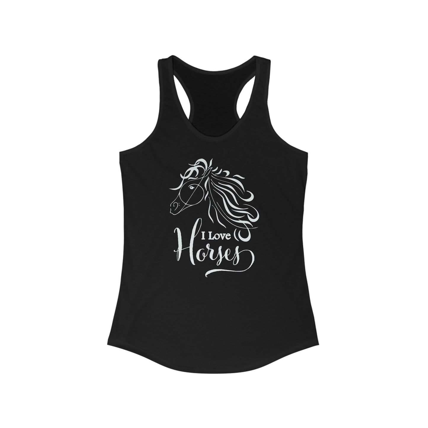 Elegant Equestrian Love - Women’s Stylish Horse Tank Top
