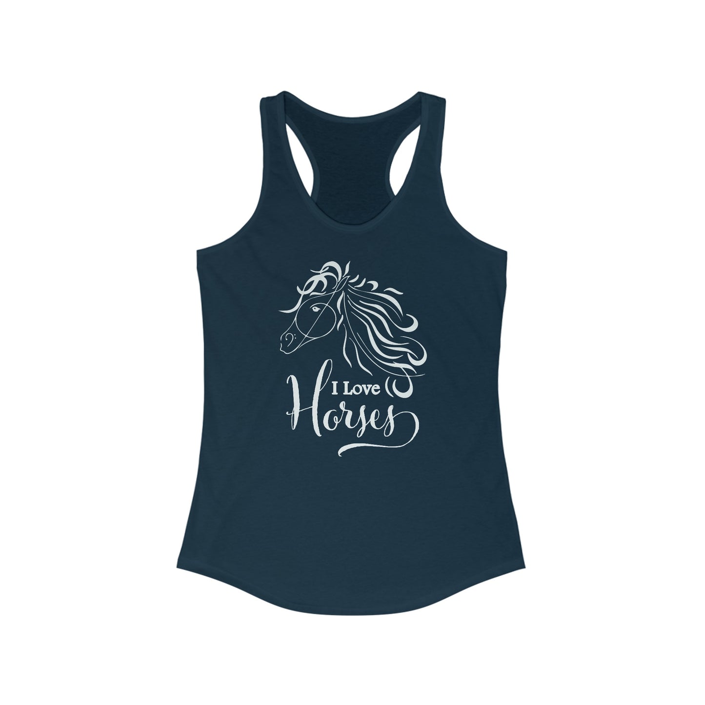Elegant Equestrian Love - Women’s Stylish Horse Tank Top
