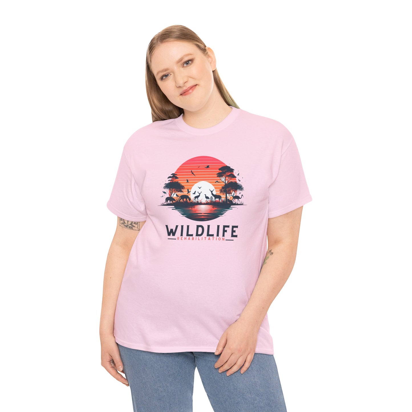 Wildlife Rehabilitation Sunset Silhouette Tee – Embrace Nature’s Serenity