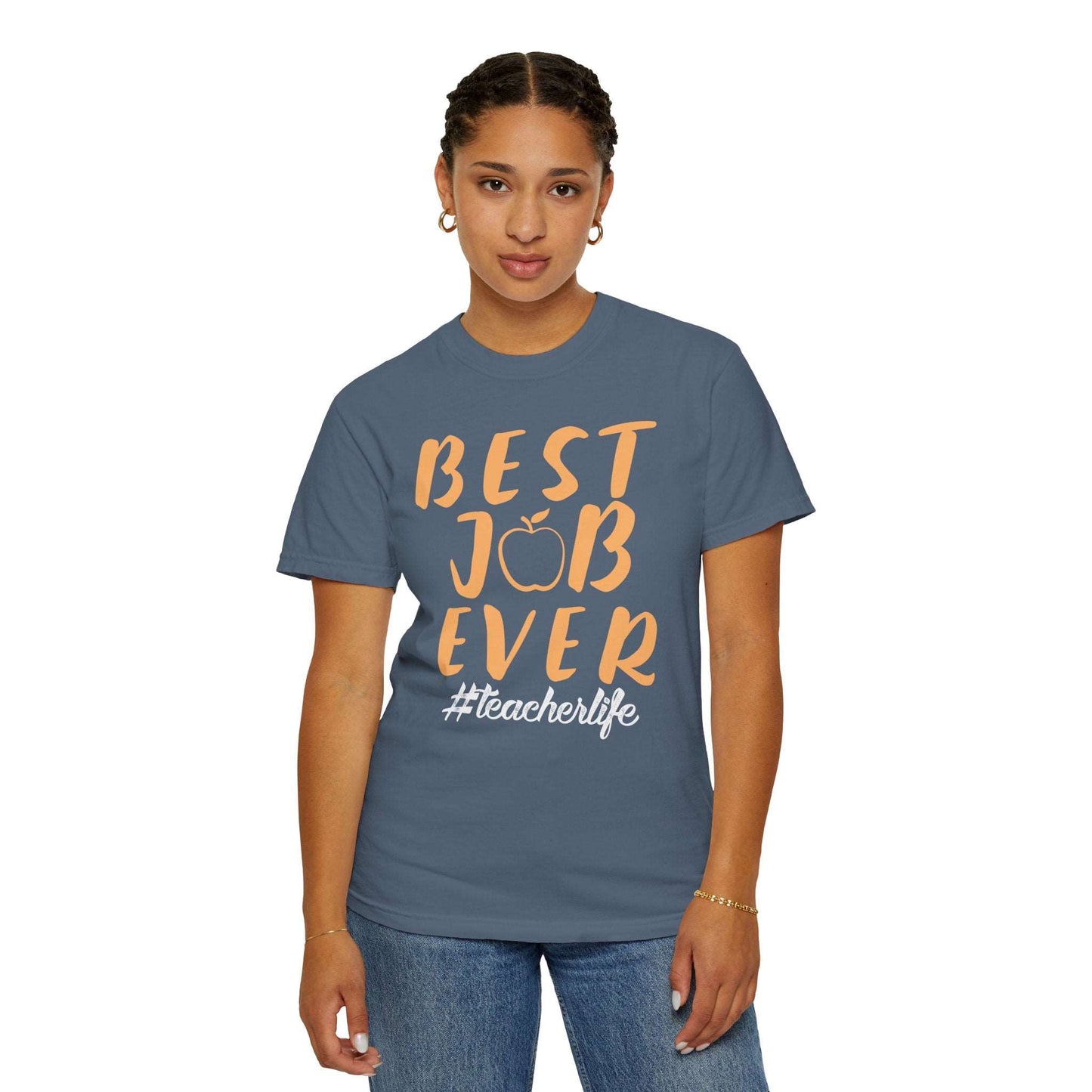 Best Job Ever - Inspirational T-Shirt with Apple Design teachers life