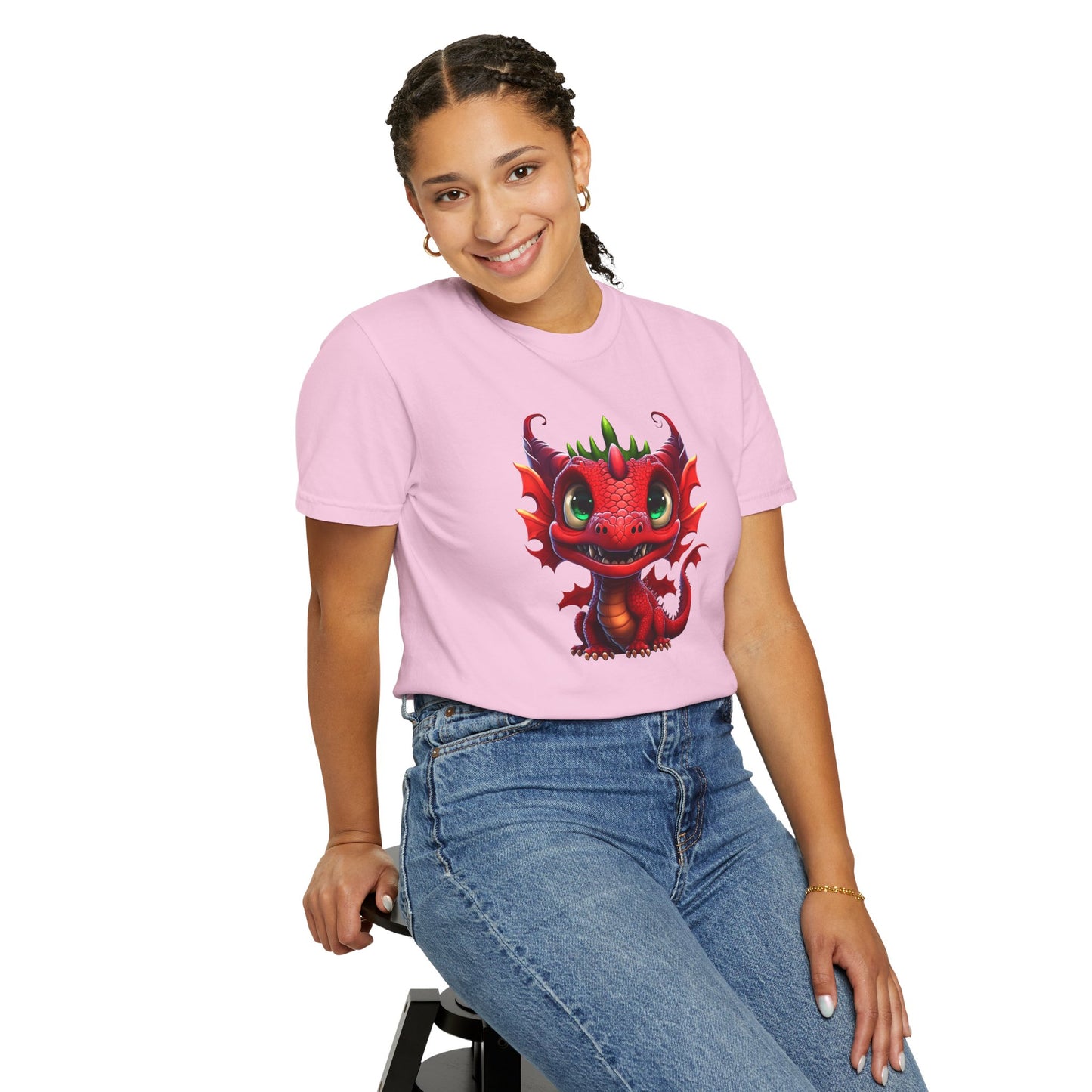 Playful Dragon Delight - Unique Cartoon-Style Dragon T-Shirt Design for Fun and Fantasy Lovers